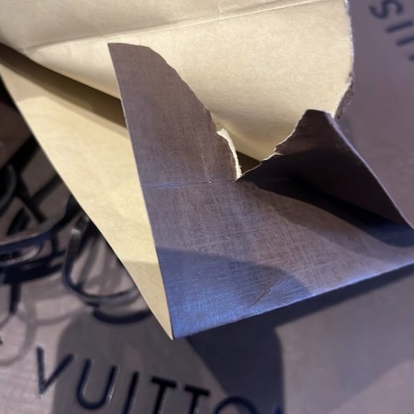 Set of 2 Louis vuitton envelop bag & 2 blank cards with leather strap Authentic - Picture 5 of 12